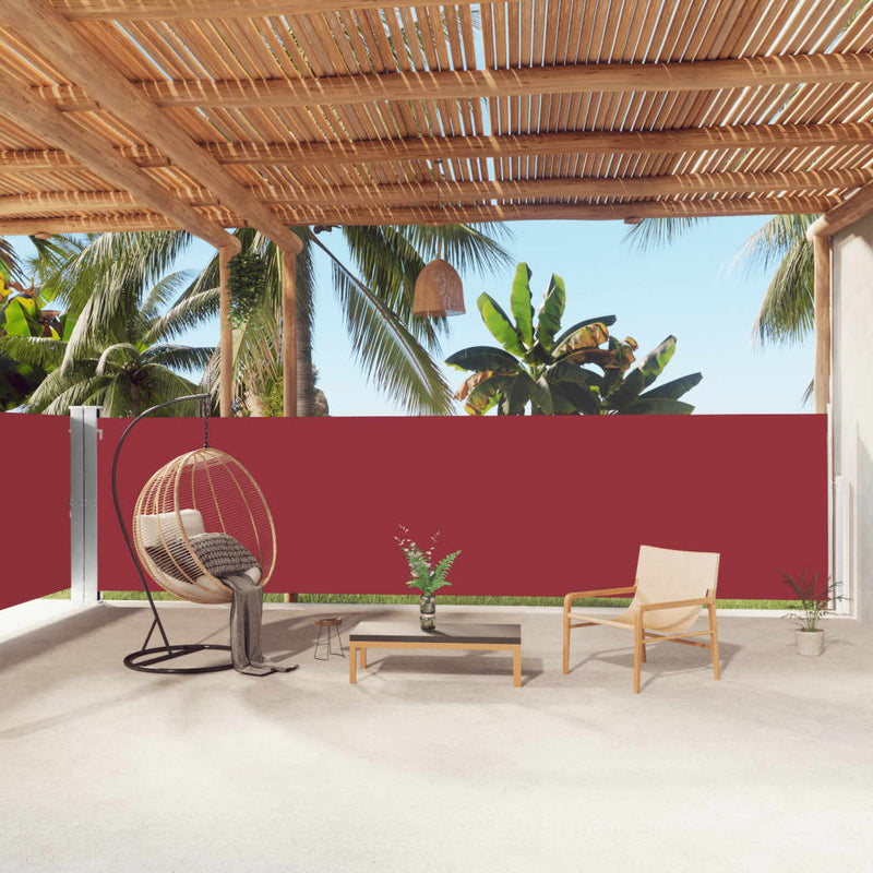 Afbeelding laden in galerijviewer, Vidaxl windscherm uittrekbaar 160x1000 cm rood

