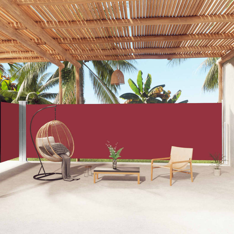 Afbeelding laden in galerijviewer, Vidaxl windscherm uittrekbaar 180x1000 cm rood
