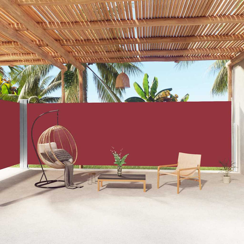 Afbeelding laden in galerijviewer, Vidaxl windscherm uittrekbaar 200x1000 cm rood
