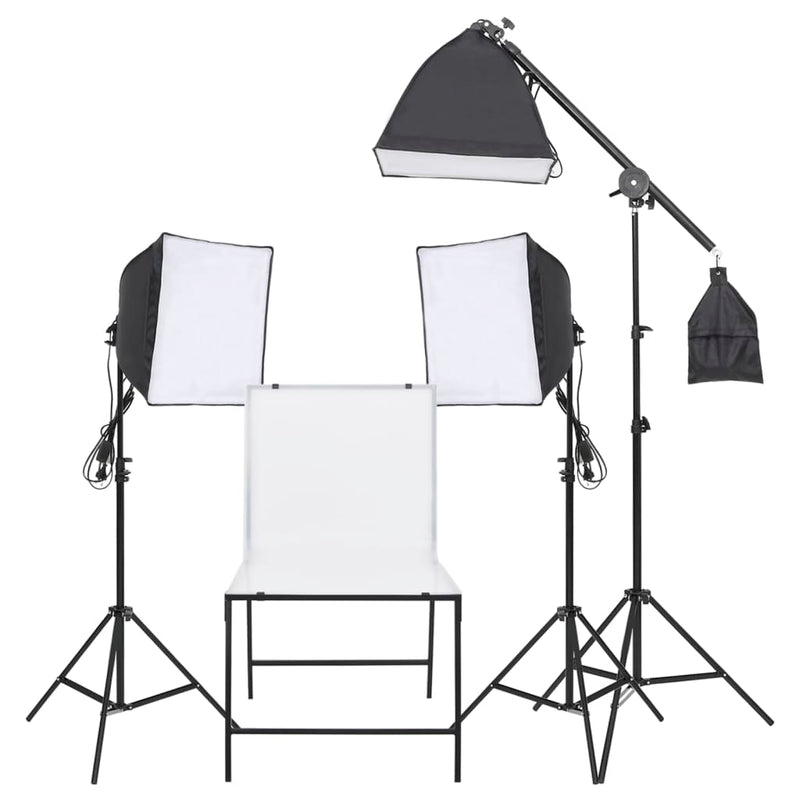 Afbeelding laden in galerijviewer, VidaXL Fotostudioset met opnametafel
