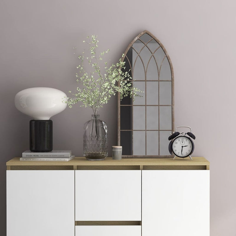 Afbeelding laden in galerijviewer, Vidaxl spiegel 70x30 cm ijzer zandkleurig
