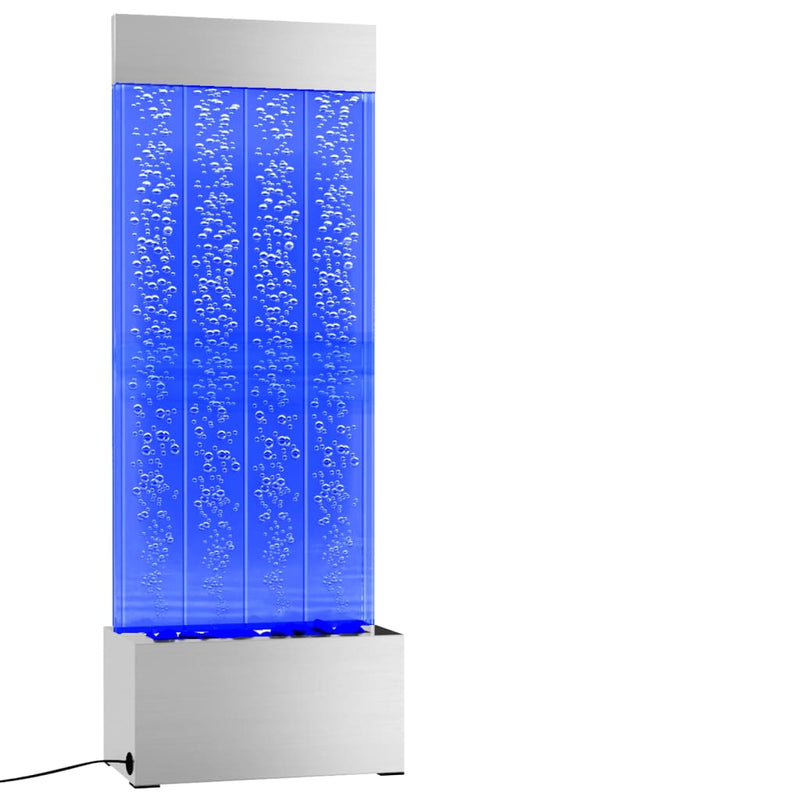 Afbeelding laden in galerijviewer, VidaXL Bubbelzuil met RGB LED's 110 cm roestvrij staal en acryl
