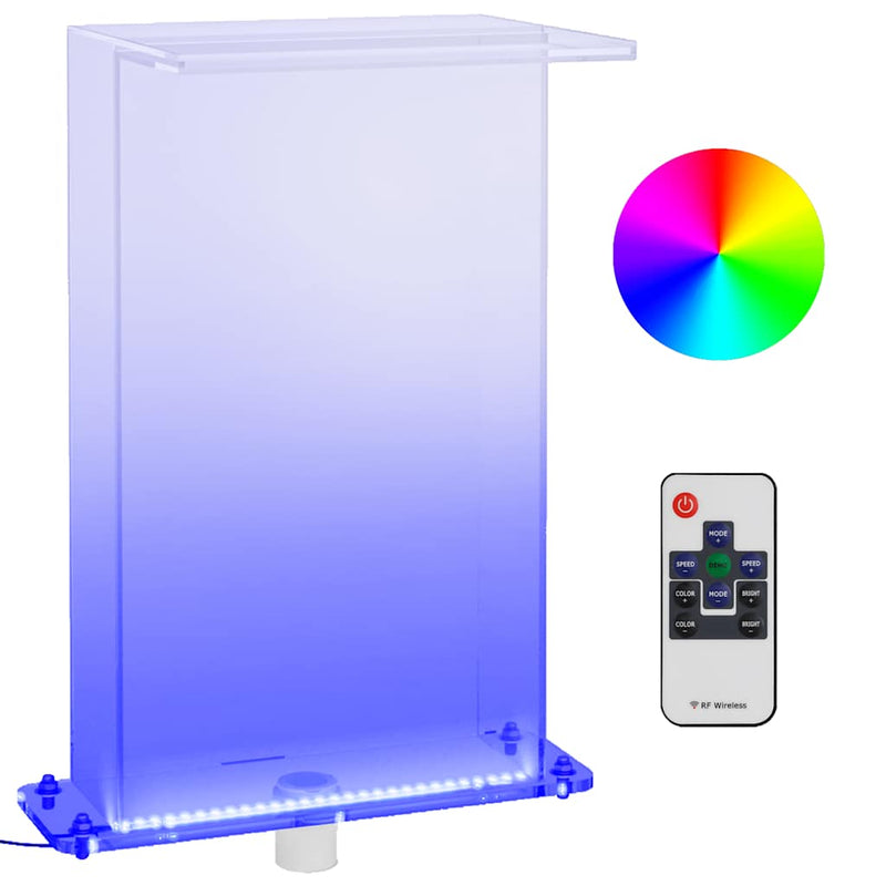 Afbeelding laden in galerijviewer, Vidaxl zwembadfontein met rgb led's 51 cm acryl
