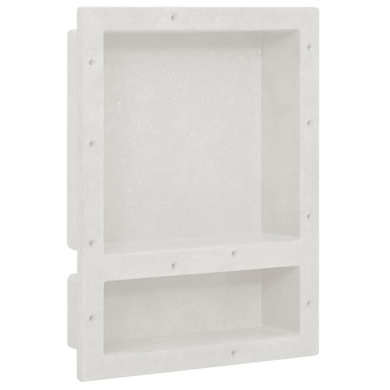Afbeelding laden in galerijviewer, VidaXL Douchenis met 2 vakken 41x51x10 cm matwit
