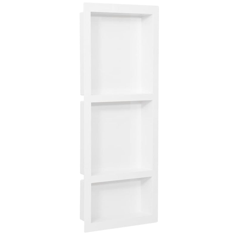Afbeelding laden in galerijviewer, Vidaxl douchenis met 3 vakken 41x99x9 cm hoogglans wit
