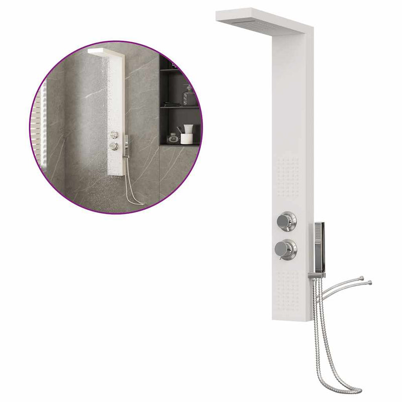 Afbeelding laden in galerijviewer, Vidaxl douchepaneelsysteem aluminium wit
