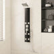 Vidaxl douchepaneel 18x45,5x130 cm glas zwart