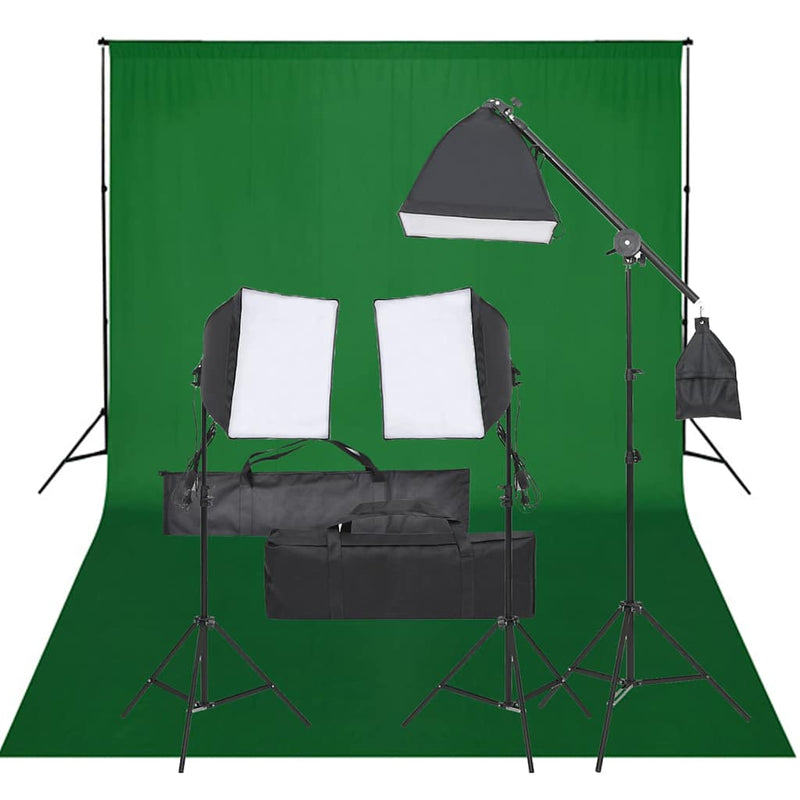 Afbeelding laden in galerijviewer, Vidaxl fotostudioset met verlichtingsset en achtergrond
