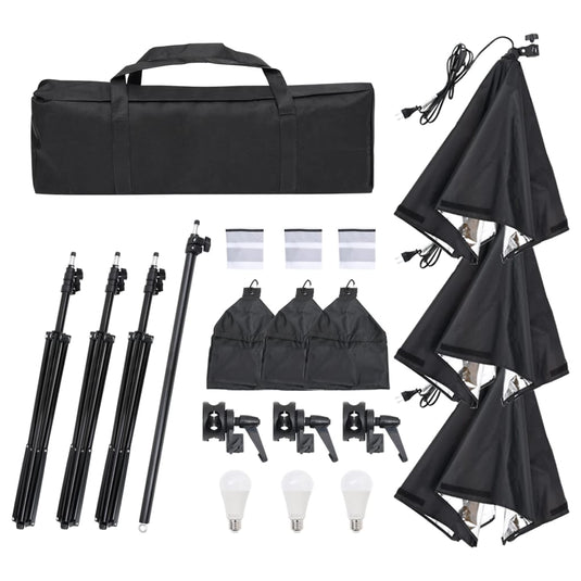Vidaxl fotostudioset met verlichtingsset, achtergrond en reflector