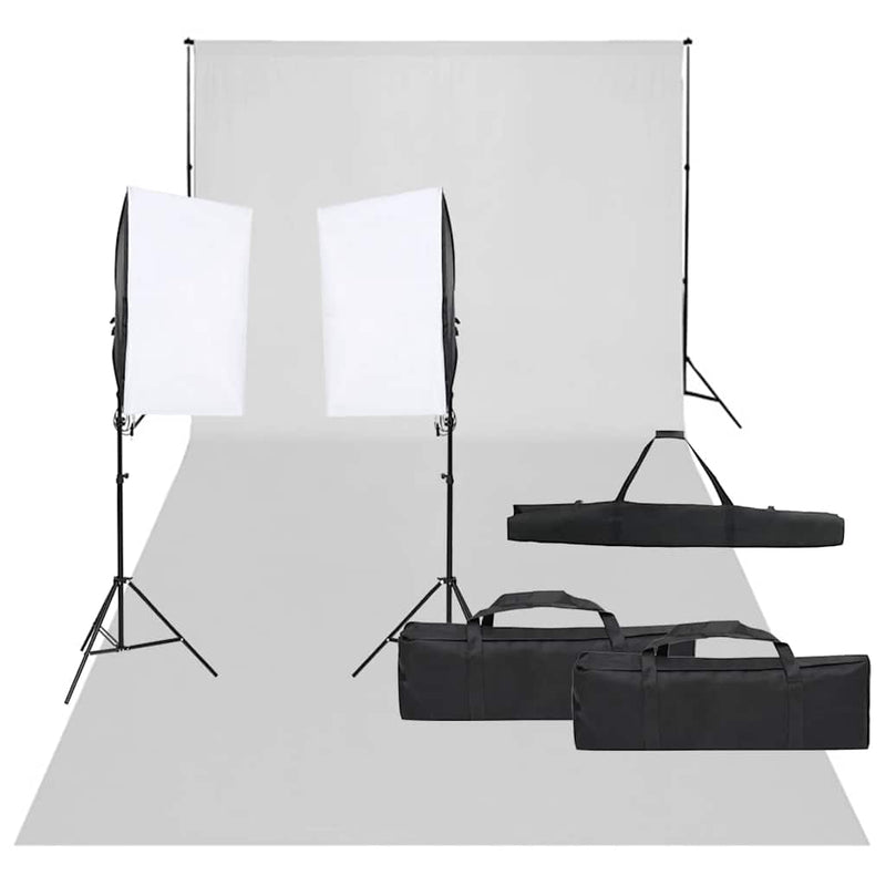 Afbeelding laden in galerijviewer, Vidaxl fotostudioset met verlichtingsset en achtergrond
