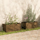 VidaXL Plantenbakken 2 st 100x50x50 cm massief grenenhout honingbruin