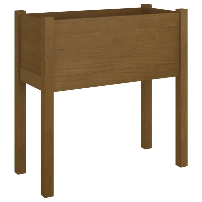 Afbeelding laden in galerijviewer, Vidaxl plantenbak 70x31x70 cm massief grenenhout honingbruin
