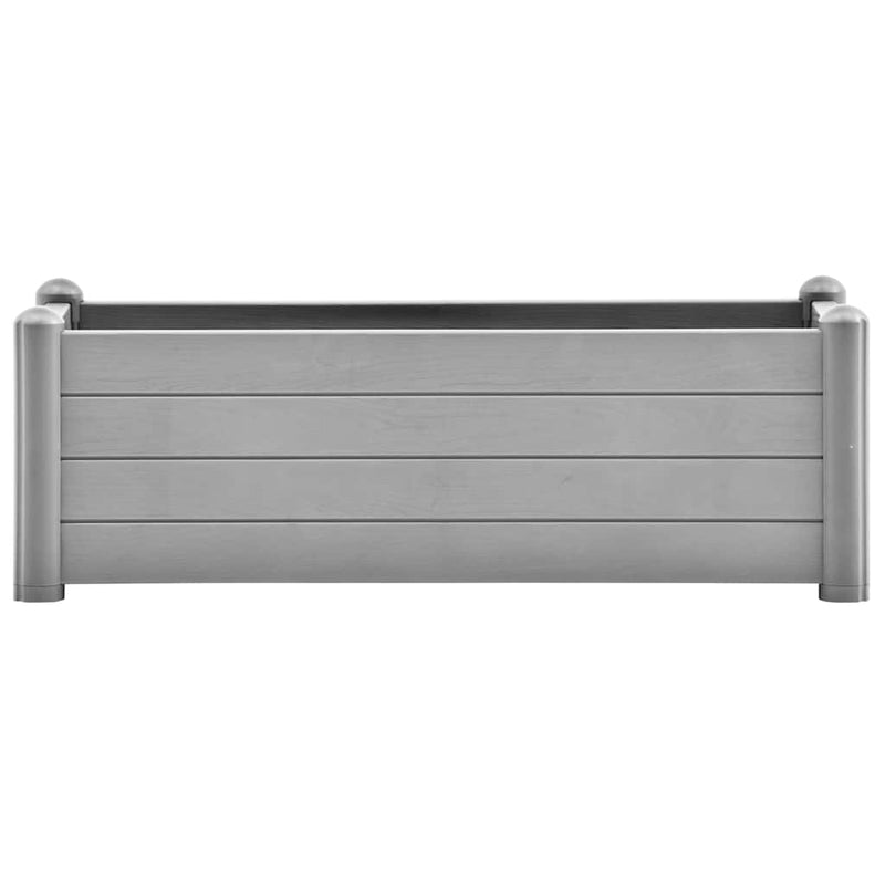 Afbeelding laden in galerijviewer, Vidaxl plantenbak verhoogd 100x43x35 cm pp steengrijs
