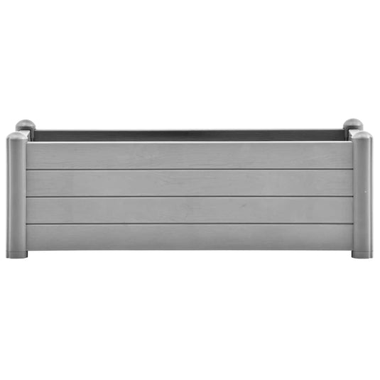 Vidaxl plantenbak verhoogd 100x43x35 cm pp steengrijs