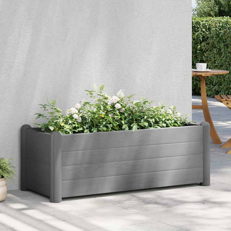 Afbeelding laden in galerijviewer, Vidaxl plantenbak verhoogd 100x43x35 cm pp steengrijs

