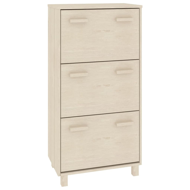 Afbeelding laden in galerijviewer, Vidaxl schoenenkast hamar 59,5x35x117 cm grenenhout honingbruin
