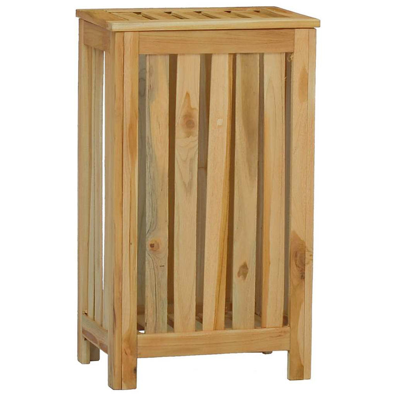 Afbeelding laden in galerijviewer, Vidaxl wasmand 35x25x60 cm massief teakhout
