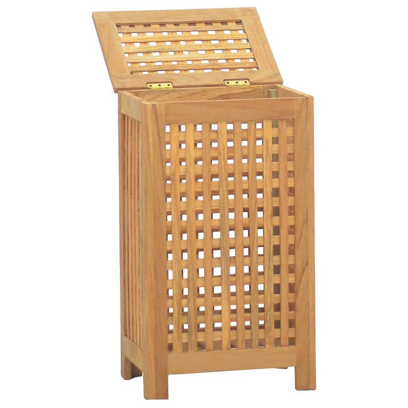 Afbeelding laden in galerijviewer, Vidaxl wasmand 35x25x60 cm massief teakhout
