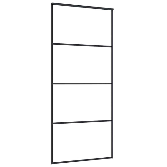 Vidaxl schuifdeur 90x205 cm mat esg-glas en aluminium zwart