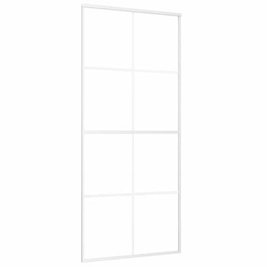 Vidaxl schuifdeur 90x205 cm mat esg-glas en aluminium wit