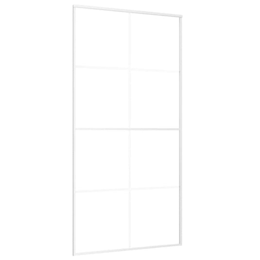 Vidaxl schuifdeur 102,5x205 cm esg-glas en aluminium wit