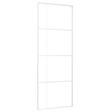 Vidaxl schuifdeur 76x205 cm mat esg-glas en aluminium wit