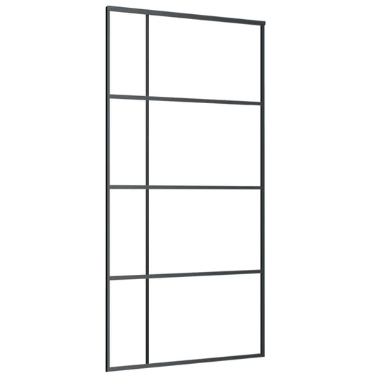 Vidaxl schuifdeur 102,5x205 cm mat esg-glas en aluminium zwart
