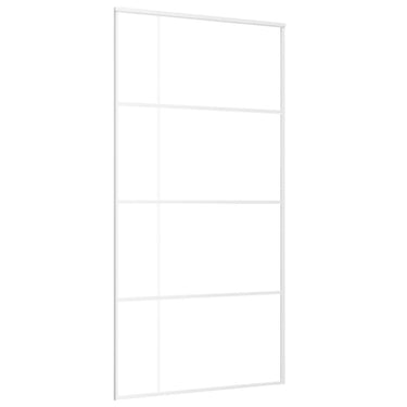 Vidaxl schuifdeur 102,5x205 cm esg-glas en aluminium wit