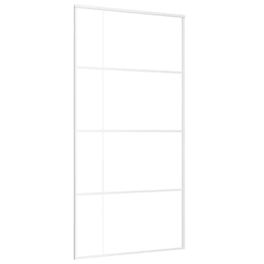 Vidaxl schuifdeur 102,5x205 cm mat esg-glas en aluminium wit