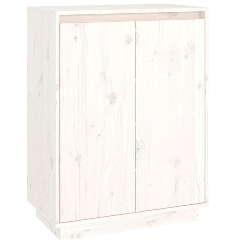 Afbeelding laden in galerijviewer, Vidaxl schoenenkast 60x35x80 cm massief grenenhout wit
