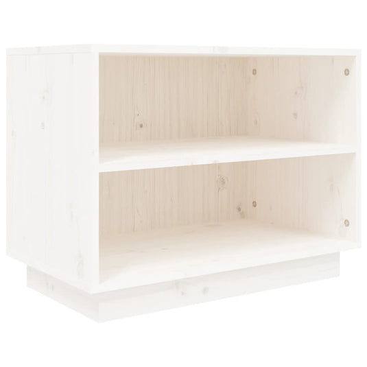 Vidaxl schoenenkast 60x34x45 cm massief grenenhout wit
