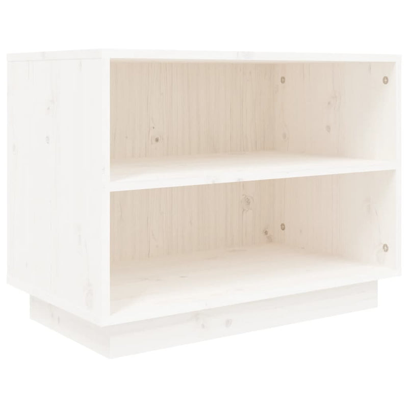 Afbeelding laden in galerijviewer, Vidaxl schoenenkast 60x34x45 cm massief grenenhout wit
