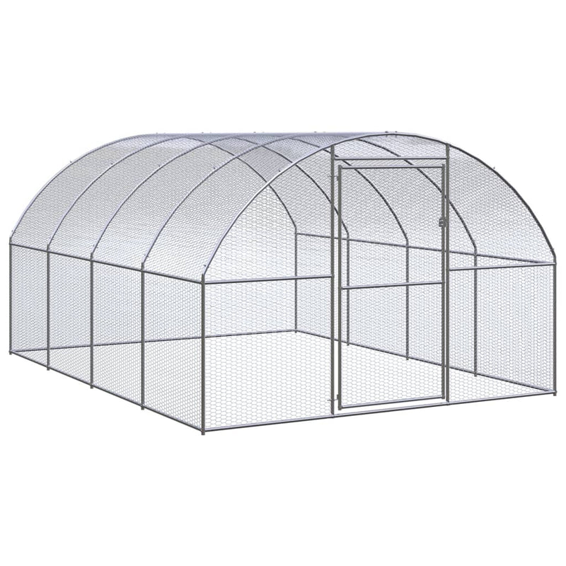 Afbeelding laden in galerijviewer, VidaXL Kippenren 3x4x2 m gegalvaniseerd staal

