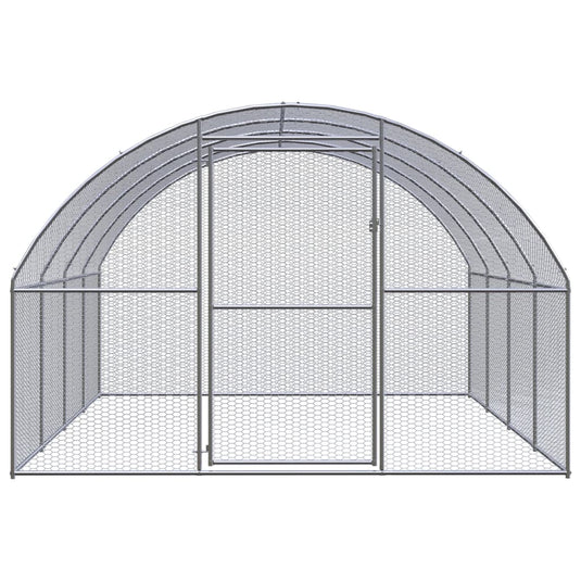 VidaXL Kippenren 3x4x2 m gegalvaniseerd staal