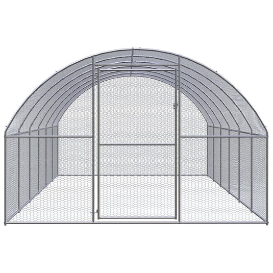 VidaXL Kippenren 3x6x2 m gegalvaniseerd staal
