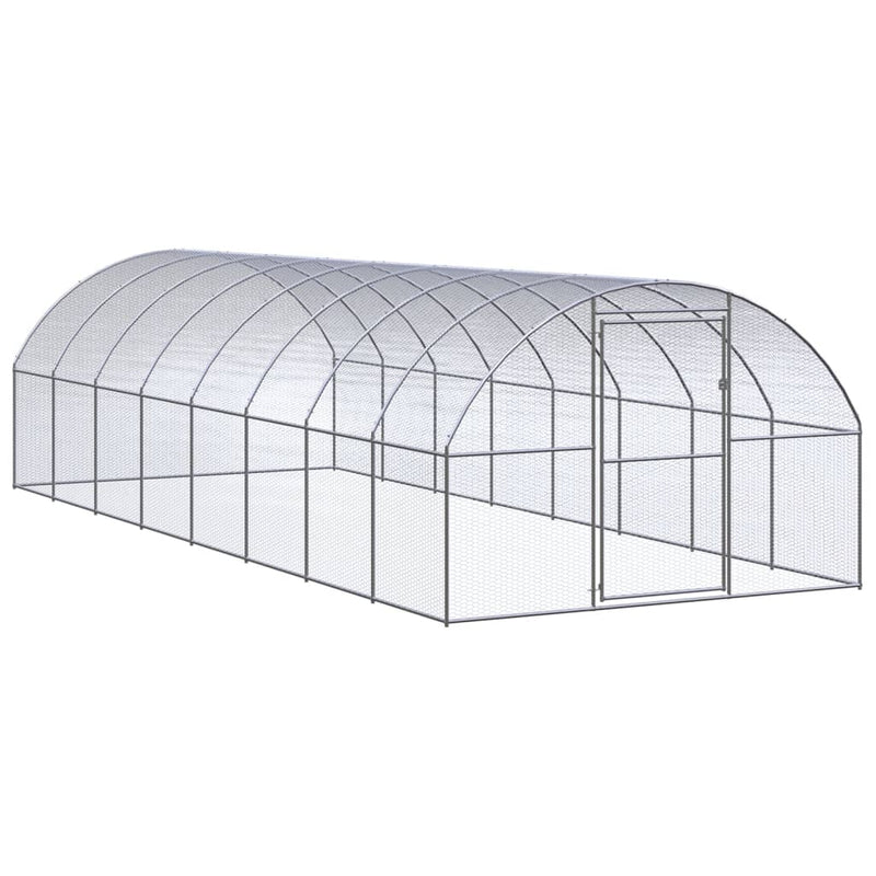 Afbeelding laden in galerijviewer, VidaXL Kippenren 3x8x2 m gegalvaniseerd staal
