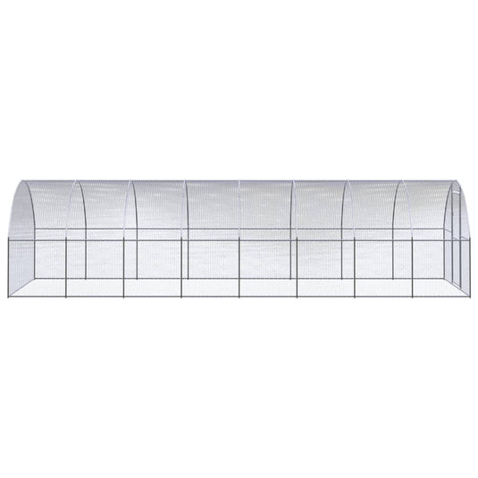 VidaXL Kippenren 3x8x2 m gegalvaniseerd staal