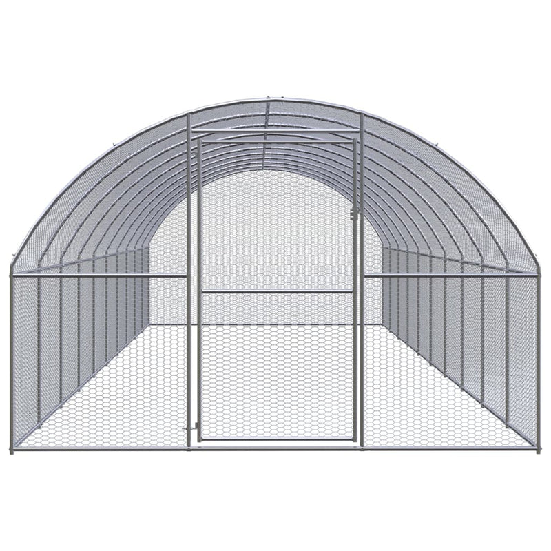 Afbeelding laden in galerijviewer, VidaXL Kippenren 3x10x2 m gegalvaniseerd staal
