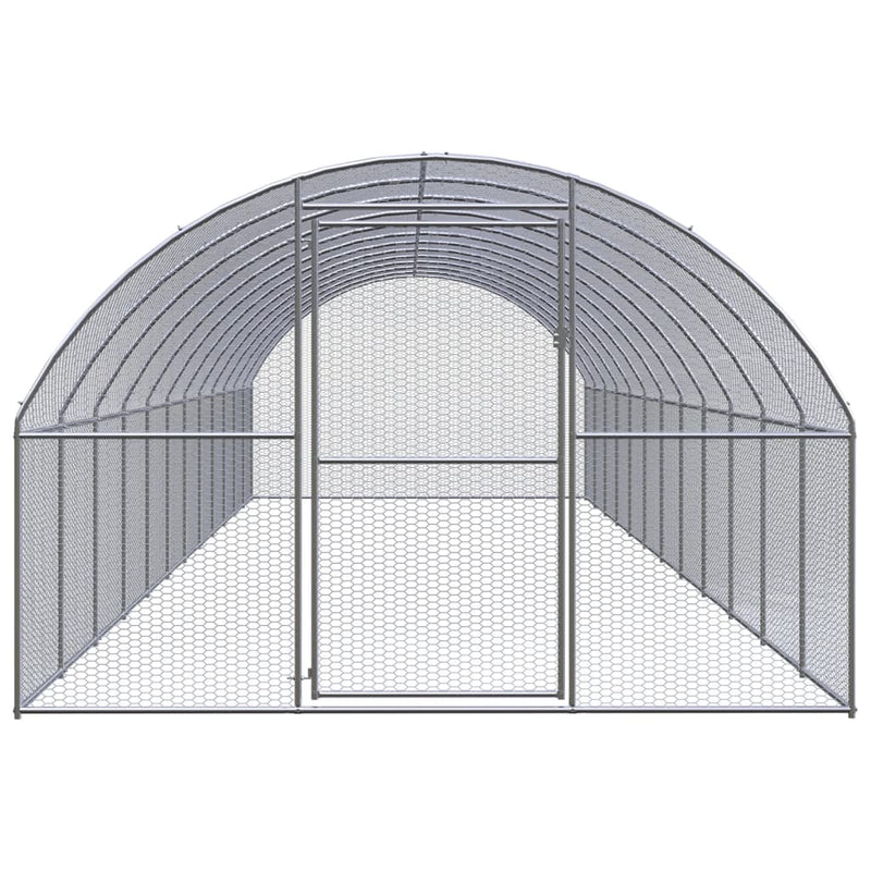 Afbeelding laden in galerijviewer, VidaXL Kippenren 3x12x2 m gegalvaniseerd staal
