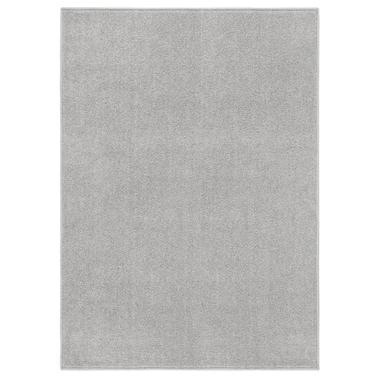 Vidaxl vloerkleed kortpolig 120x170 cm lichtgrijs
