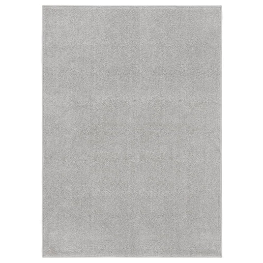 Vidaxl vloerkleed kortpolig 140x200 cm lichtgrijs