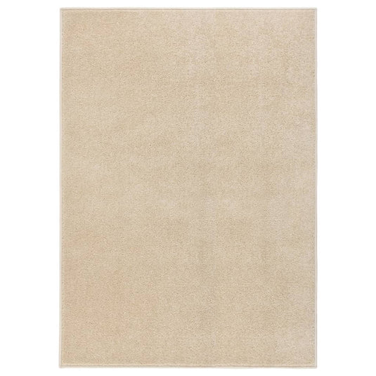 VidaXL Vloerkleed kortpolig 120x170 cm beige