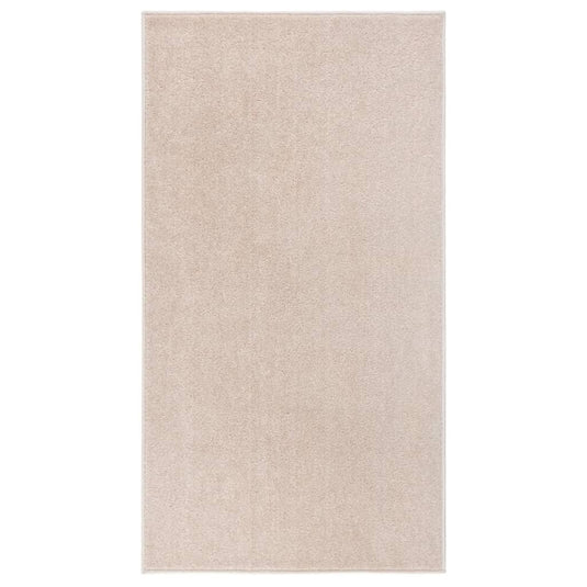 Vidaxl vloerkleed kortpolig 80x150 cm donkerbeige