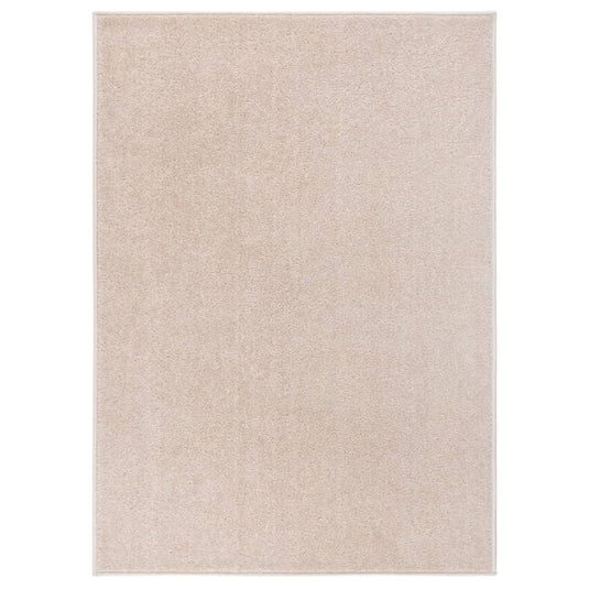 Vidaxl vloerkleed kortpolig 140x200 cm donkerbeige