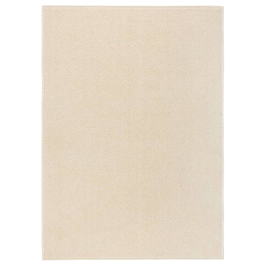 VidaXL Vloerkleed kortpolig 120x170 cm crèmekleurig