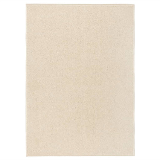 VidaXL Vloerkleed kortpolig 240x340 cm crèmekleurig