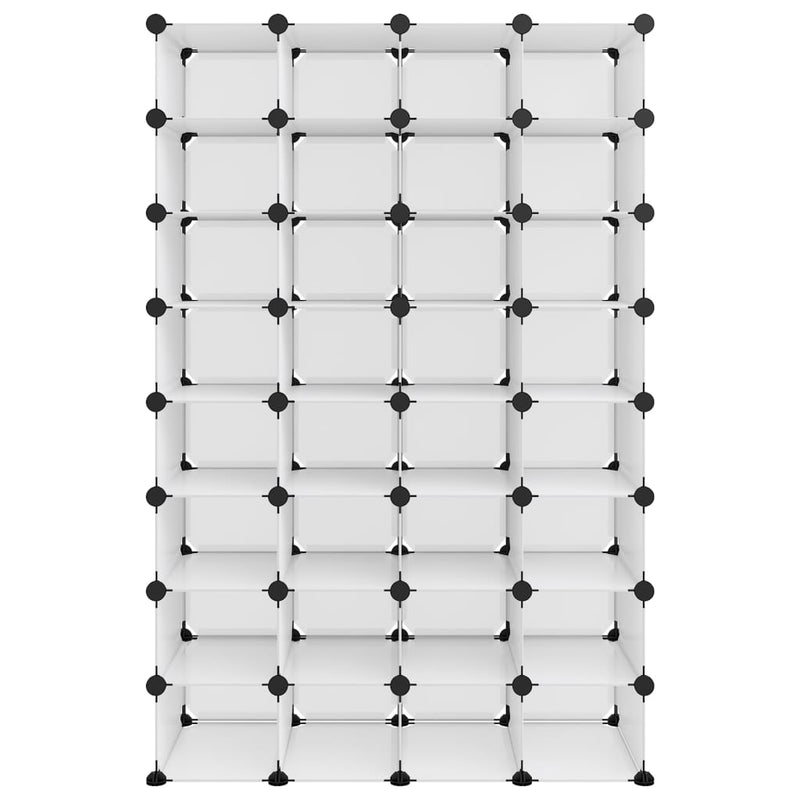Afbeelding laden in galerijviewer, Vidaxl schoenenrek 93x36,5x140 cm polypropeen transparant
