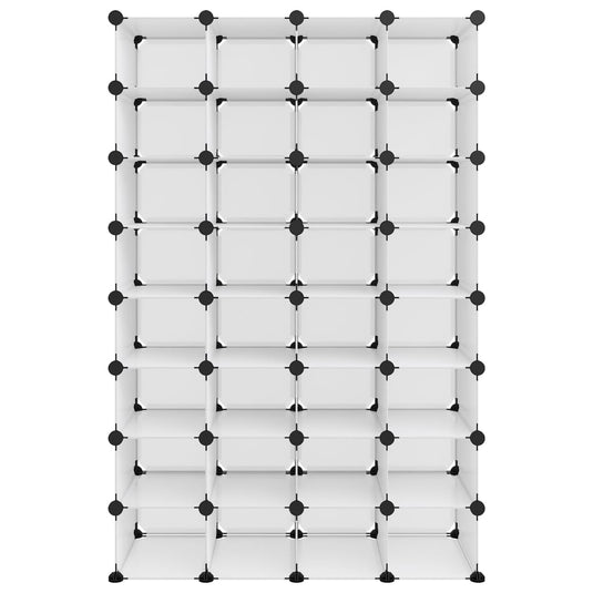 Vidaxl schoenenrek 93x36,5x140 cm polypropeen transparant