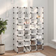 Vidaxl schoenenrek 93x36,5x140 cm polypropeen transparant