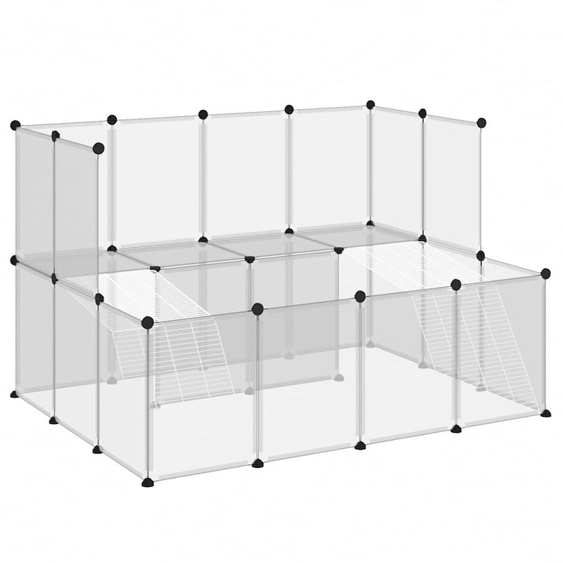 Afbeelding laden in galerijviewer, Vidaxl dierenhok klein 143x107x93 cm polypropeen en staal transparant
